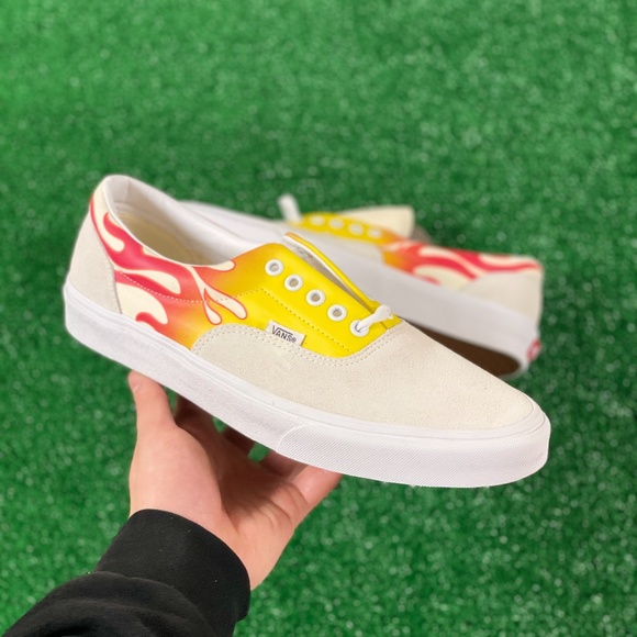 Vans Shoes | Vans Era Flame Low Mens Casual Suede Shoes Red White Vn0a4bv4223 New Sz 11 | Color: Red/White | Size: 11 | Clutchswag's Closet